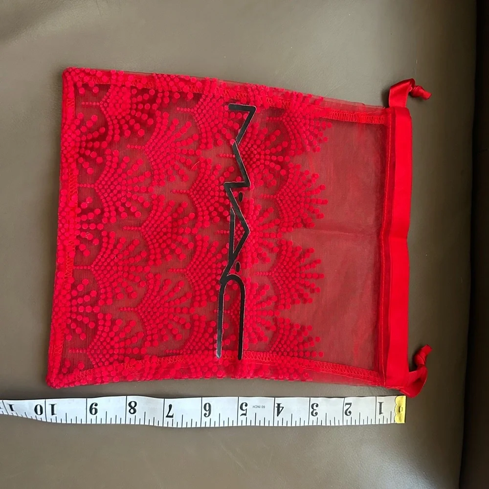 MAC Cosmetics Red Lace Cosmetic Bag